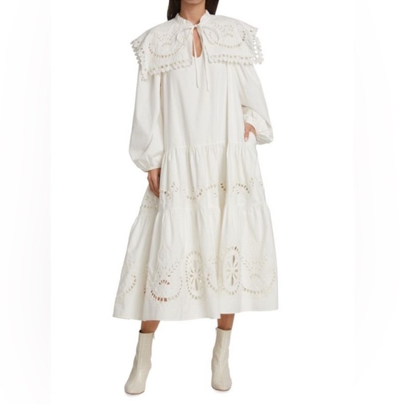 Sea New York White Ruffled Tiered Sundress - Picture 6 of 16